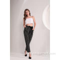 Women's Black and White Stripe Pants